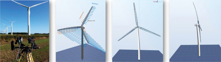 Figure 1. Ground-based laser technology and illustration of change in angle of attack with impact on tangential and thrust forces and lateral and axial tower oscillation Engie Figure 1 sizeandres