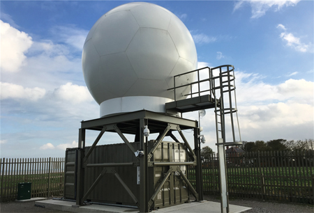 Figure 1. SmartWind Technologies X-band radar system developed for Ørsted deployed in the UK Smart Windtech Figure 1