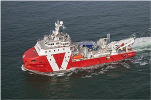 Ampelmann’s A400 gangway system has on board Vroon’s Subsea Support and Walk to Work VOS Stone vessel VOS Stone vessel