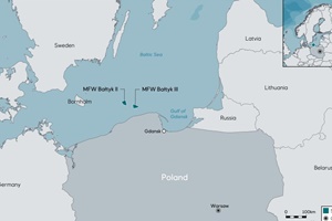 Location of Baltyk II and Baltyk III offshore wind farms Baltyk II and Baltyk III