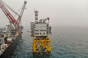 Hollandse Kust (zuid) Alpha topside installed at the North Sea HKZ alpha topside completed 2