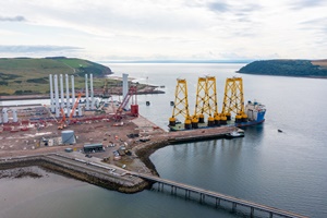 Seagreen jacket foundations arrive at Port of Nigg Seagreen jacket foundations arrive at Port of Nigg