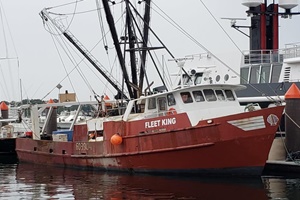 . Fishing vessel Fleet King, which is being provide by Sea Services, is working alongside the Cable Enterprise to ensure good communication with fishermen and other mariners in the area FLEETKING