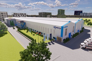The Flender location in Chennai with two, new production halls on the right Flender India