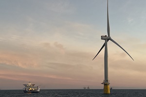 The Hywind Tampen floating wind farm in the North Sea. (Photo: Karoline Rivero Bernacki / Equinor ASA) HYT offshore1
