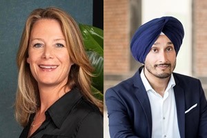 Elisabeth Stevens (left) and Kuldip Singh elisabeth stevens and Kuldip Singh