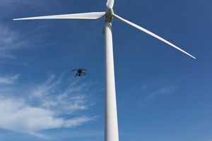 New drone technology uses Artificial Intelligence to examine offshore wind turbine blades (image: courtesy Quali Drone) AQUADA GO Quali Drone