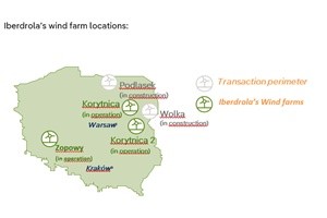 Iberdrola's wind farm locations in Poland Iberdrolas wind farm locations in Poland