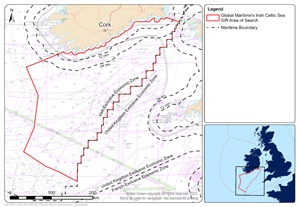Global Maritime Irish Celtic Sea SIR - Area of Search (Credit: Global Maritime) SIR Irish Celtic Sea