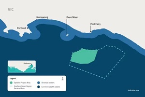 Alinta Energy and JERA Nex team up co-develop offshore wind farm in Australia A map of the project area