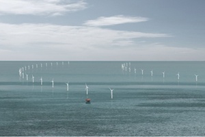 Digital rendering of the Rimini offshore wind farm. Image Credit Energia Wind 2020
