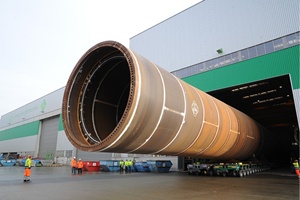 Monopile during production in the factory courtesy EEW SPC Photographer Andreas Duerst