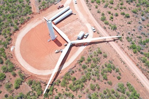 Amadeus Wind Project, located north of Rotan, Texas, USA AmadeusWindTexasAerial