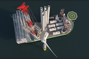 GustoMSC’s NG14000XL-G design will be the basis for OHT’s new build jack-up WTG installation vessels GustoMSC NEWCO Windturbine Installation Windturbine 10358