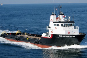 One of the two contracted vessels – the M/V Sarah Bordelon MV Sarah Bordelon