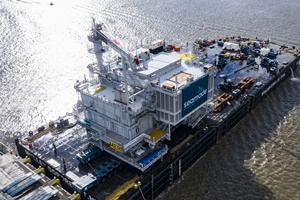 First of SeaMade’s two offshore substations sets sail to the Belgian North Sea Substation SeaMade